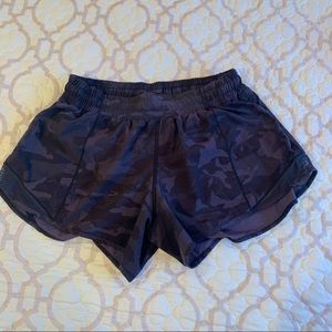 black camo lulu shorts